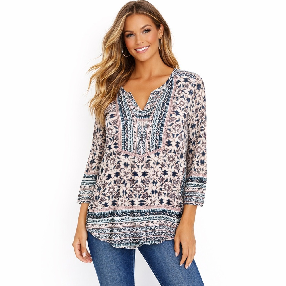 [Lucky Brand] Floral Boho Top